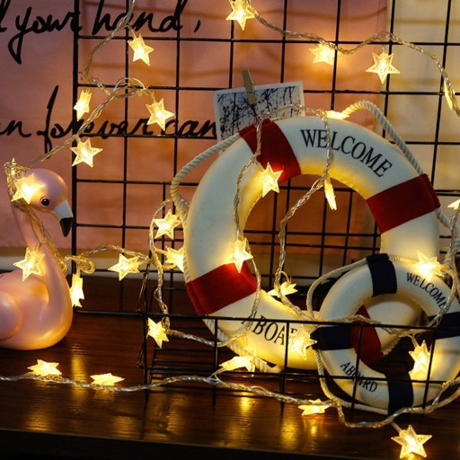LED VIANOČNÉ SVIETIDLÁ ZÁVISNÉ HVIEZDY GARLAND 3M