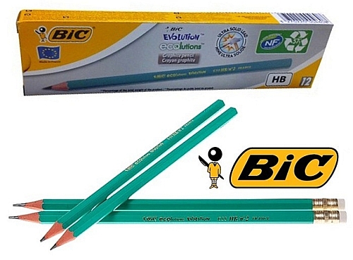 Ceruzka BIC EVOLUTION s gumou, NEZRUŠITEĽNÁ