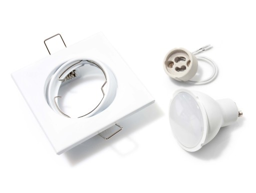 SADA HALOGÉNOVÝCH SVIETIDIEL BIELA + LED 10W + GU10
