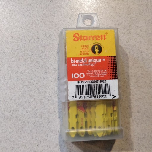 Pílové listy Starrett BU36 pre priamočiare píly