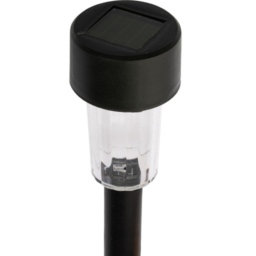 LED SOLÁRNE ČIERNA ZEMNÁ LED ZÁHRADNÁ LAMPA, VRÁŽANÁ, STĹPIKOVÝ OSTÍK