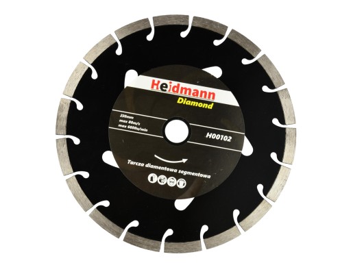 SEGMENTOVANÝ DIAMANTOVÝ DISK 230MM PRE BETON HEIDMANN