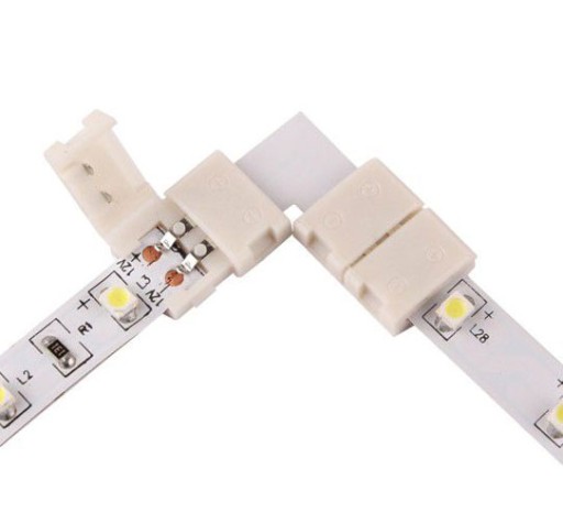 Uhlový konektor LED pásik 8 mm rohový konektor 3528