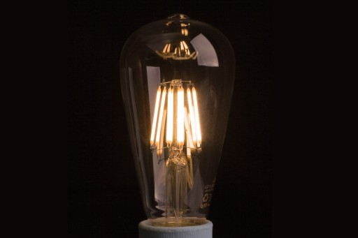 E27 LED 8W FILAMENTOVÁ Edisonova žiarovka VEĽMI TEPLÉ dekoratívne SLIZ