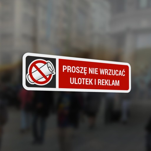 Prosím nevkladajte letáky a inzeráty - nálepka 3x11