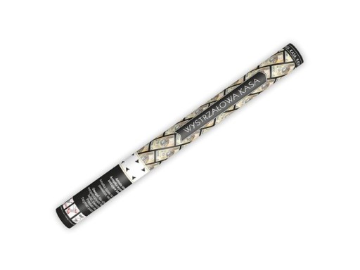 SHOOTING TUBE peňažné bankovky 200 PLN 60 cm na narodeninovú svadobnú hostinu