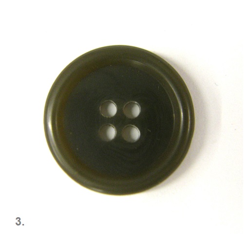 3. PLASTOVÉ GOMBÍKY _ OLIVOVÉ, 22mm _ 1 ks.
