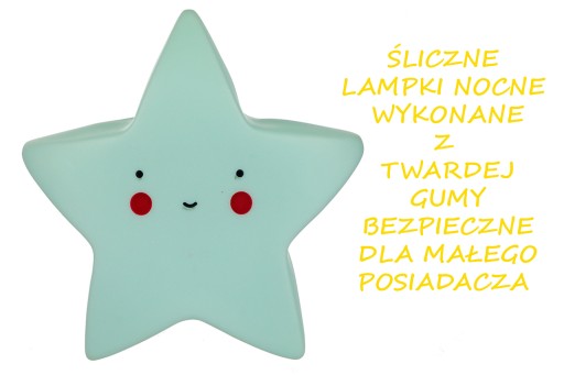 NOČNÁ LAMPA HVIEZDA 3 FARBY 15CM E0754 EMAJ
