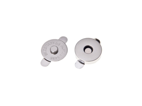 Kožená spona, magnet na tašku, 18 mm, nikel