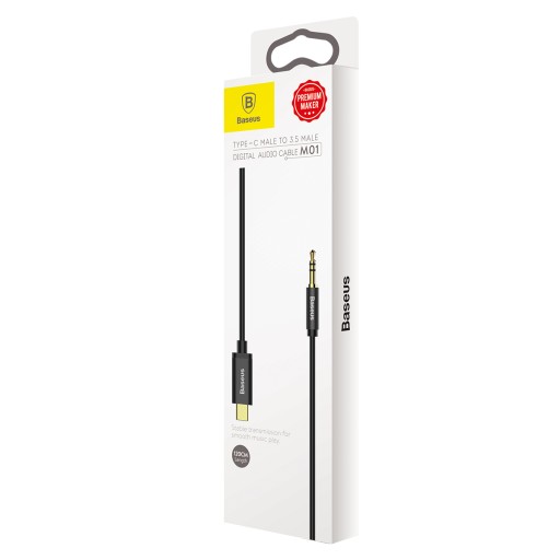 BASEUS KÁBEL AUDIO ADAPTÉROVÝ KÁBEL USB TYP C DO MINI KONEKTORA 3,5 mm 1,2 m