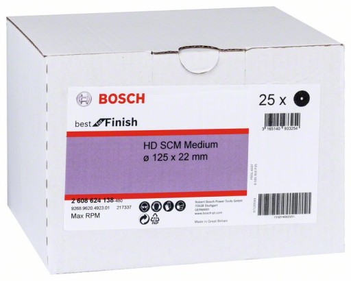 BOSCH PLSTENÝ DISK 125mm N477 INOX SCM stred