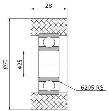 VALCE VALCE fi 70mm TLAKOVÉ VALCE šírka 28mm