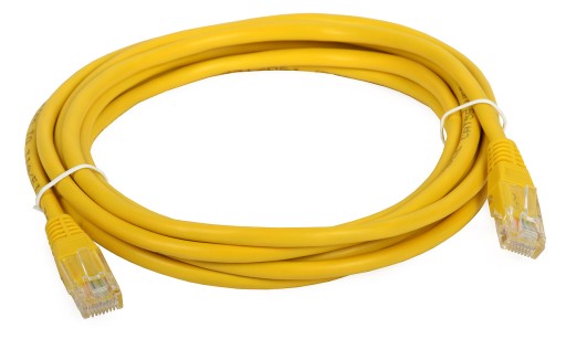 3m UTP patchcord LAN kábel, kat. 5e RJ45, žltý