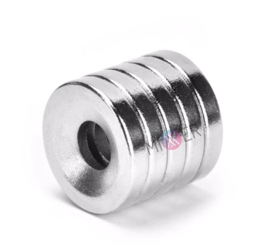 Neodymový magnet 15x3 krúžok s otvorom 5ks