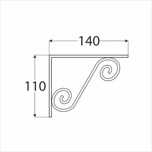OZDOBNÉ KONZOLY 11/14cm pod POLIČKU