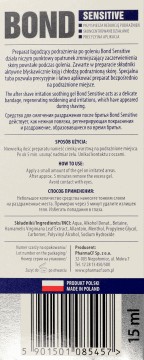 BOND SENSITIVE - UPOZORNENIE PO HOLENÍ