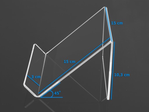 STOJAN STOJAN 15 cm TABLET Plexisklo 3mm - 45 uhl
