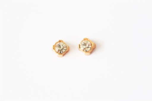 TERMO HOT FIX APLIKÁCIE, zlatá farba, 6x6mm, 2 kusy