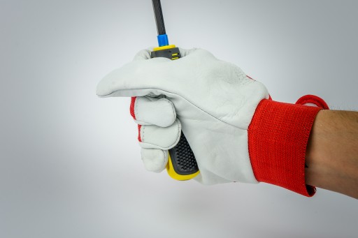 KOŽENÉ MONTÁŽNE RUKAVICE TYP RLTOPER VELCRO r9