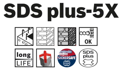 VŔTAČKA BOSCH SDS PLUS-5X 4-PÁSOVÁ 8x200/260