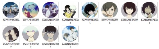 Manga Anime Zankyou no Terror pins VEĽKÝ VÝBER