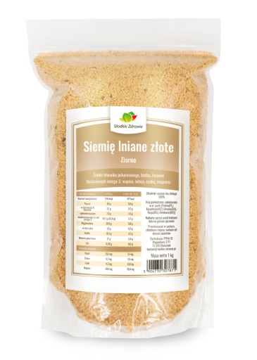 ZLATÉ ĽANOVÉ SEMENO, NATURAL čisté zrno, 1kg