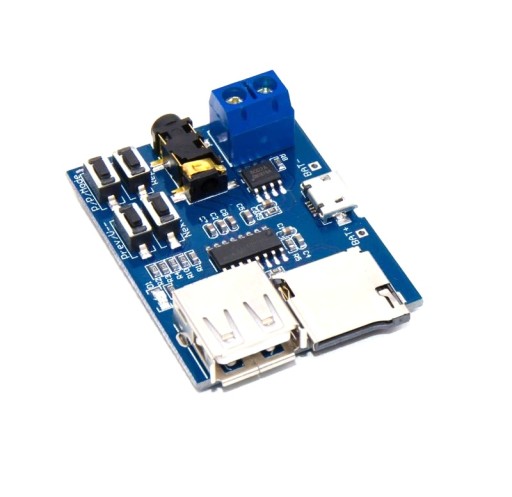 MODUL MP3 PREHRÁVAČ, USB, MICRO SD, ZOSILŇOVAČ