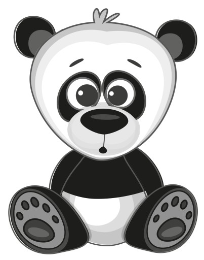 FÓLIOVÁ NÁLEPKA NA OKENNÝ NÁBYTOK ZRKADLO MEDVEĎ PANDA