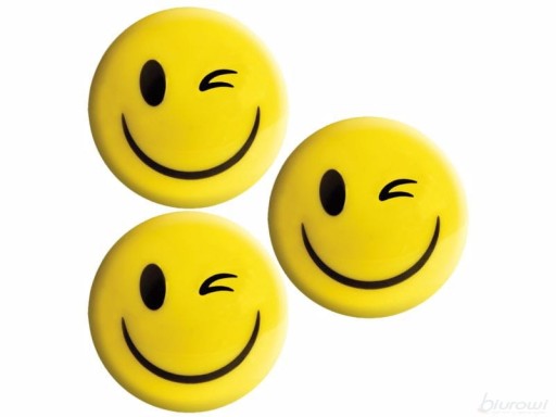 MAGNETY NA DOSKY ŽLTÉ SMILE 50 MM 3 KUS TETIS GM304-SY3