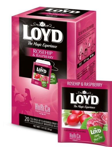 Čaj Horeca LOYD ROSE s MALINA vrecúška 20 ks