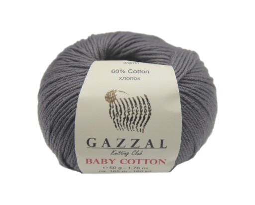 Priadza GAZZAL BABY COTTON, farba GREY 50