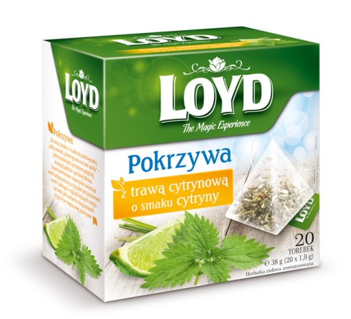 Bylinný čaj Loyd Žihľava s citrónovou trávou a citrónovou kôrou 20 ks