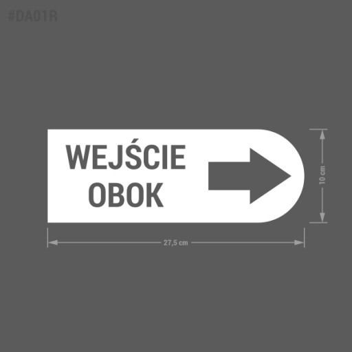VSTUP ĎALEJ, šípka, nálepka, obchod - odbočte vpravo