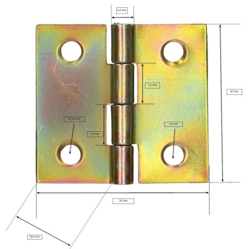 PÁNT POKOVOVANÝ 30x30 MM PÁNT KOVOVÝ NÁBYTOK 50 KS.
