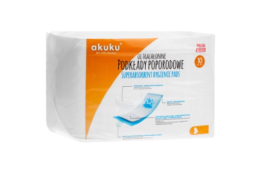 AKUKU ABSORPČNÉ VLOŽKY PO PôRODE, HYDRAULICKÉ VLOŽKY, 10 KS.