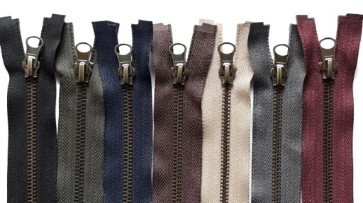 KOVOVÝ Zips NA BUNDU 60cm - 6 FARIEB