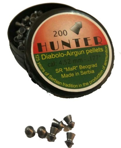 Pelety 4,5 Diabolo Hunter Air Gun Broky, KAL 4,52 mm