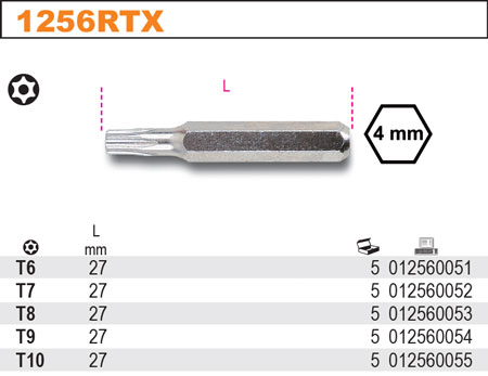 TR TORX T10 BETA PRESNÝ BIT 1256RTX/10