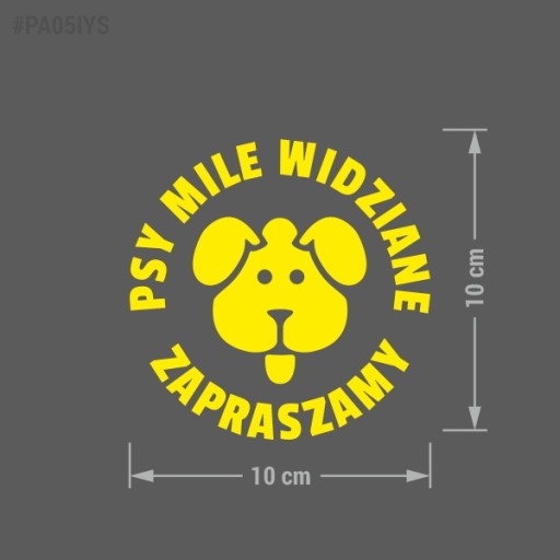 Psy vitajte - nálepka 10x10