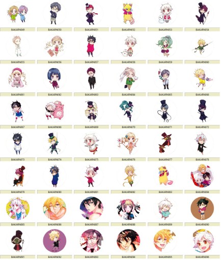 Manga Anime Karneval Pins VEĽKÝ VÝBER