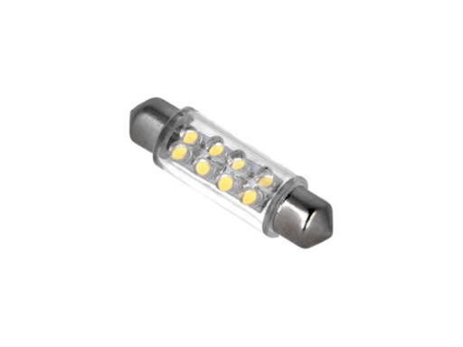 Žiarovka trubicová 42mm C5W/C10W 8 LED DIP vyhrievanie