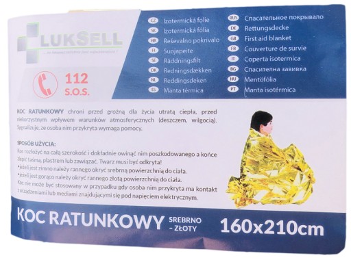 NÚDZOVÁ TEPELNÁ DEKA ŽIVOTNÁ FÓLIA MAT