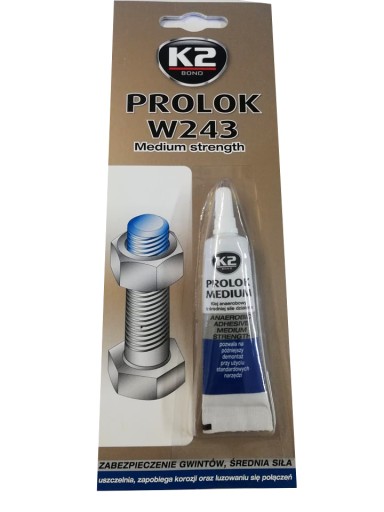 K2 PROLOK W243 Na skrutkové zaistenie, modrá 6ml