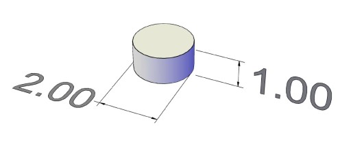 Neodymový magnet valcový MW 2x1 mm N38 50 ks