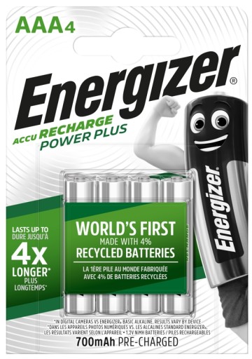 4 x ENERGIZER R03/AAA NI-MH BATÉRIE 700MAH