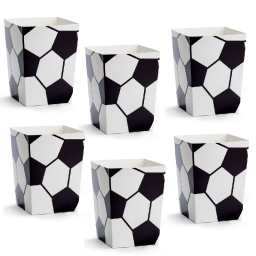Popcorn boxy, futbalové sladkosti, narodeniny 6x