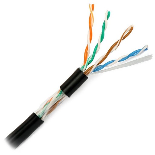 KÁBEL TWISTED PAIR UTP CAT.5e CU PE KÁBEL POTAHOVANÝ GÉLOM - 1m