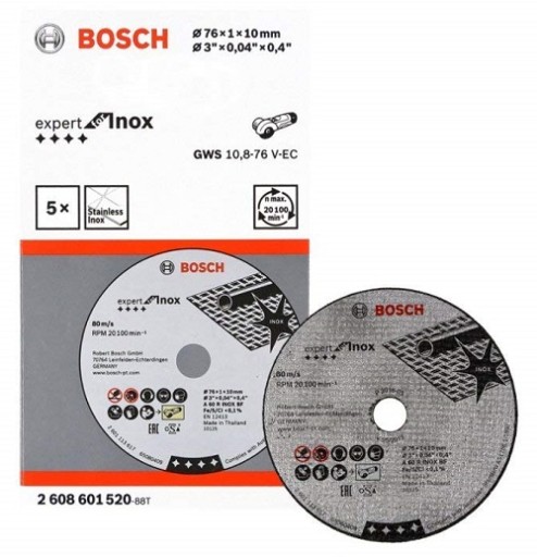 BOSCH KORUNDOVÝ DISK INOX GWS 12V-76 76mm 10x1mm