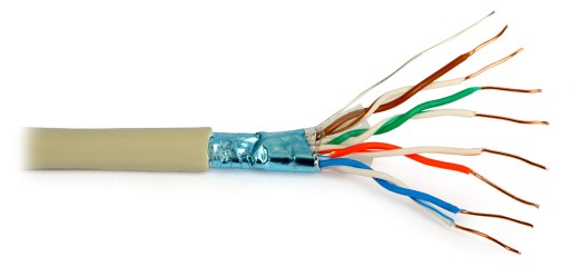 Kábel NETSET F/UTP 5e TWISTED PAIR, vnútorne tienený. 1 m