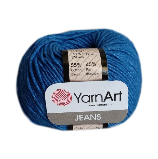 YARNART JEANS 16 modrá priadza